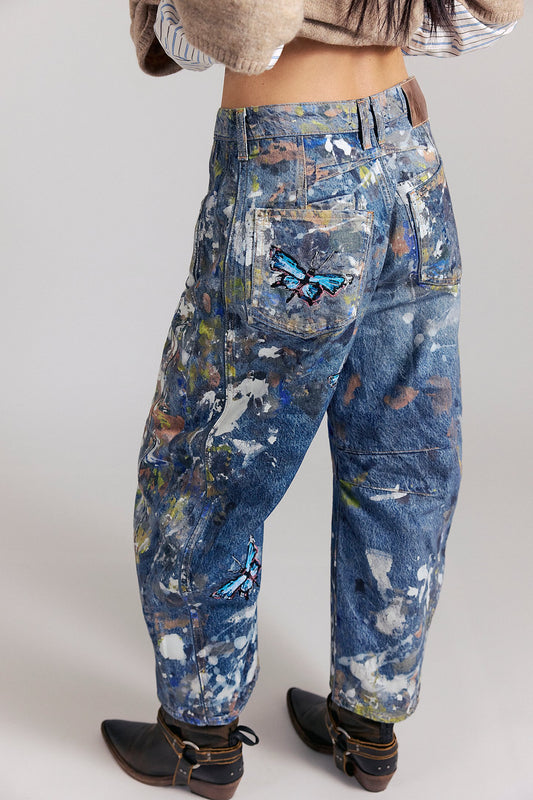 We The Free Good Luck Barrel Illusion Jeans-PANTS-Gazelle Fashion and Style