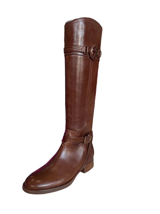 Tory Burch Cognac Calista Riding Boot- Size 5, $145-Shoes-Gazelle Fashion and Style