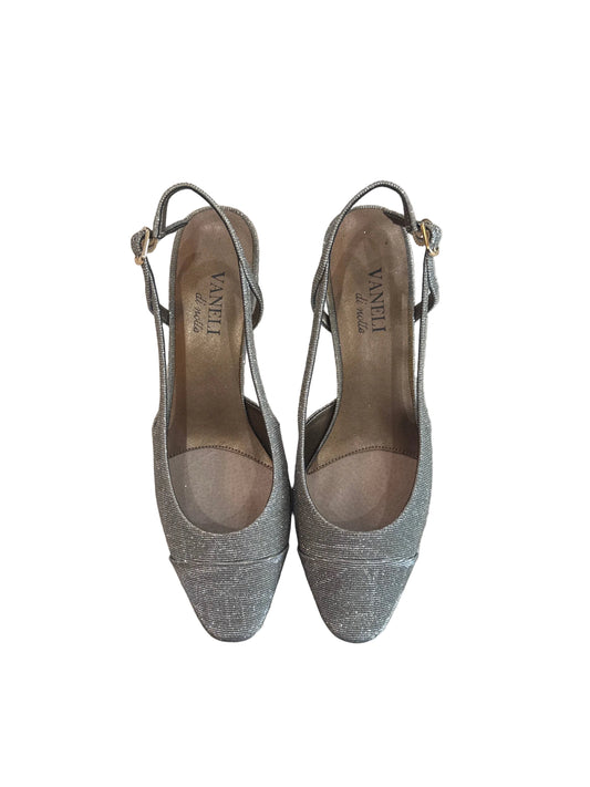 Vaneli Silver Slingback Heels-SHOES-Gazelle Fashion and Style