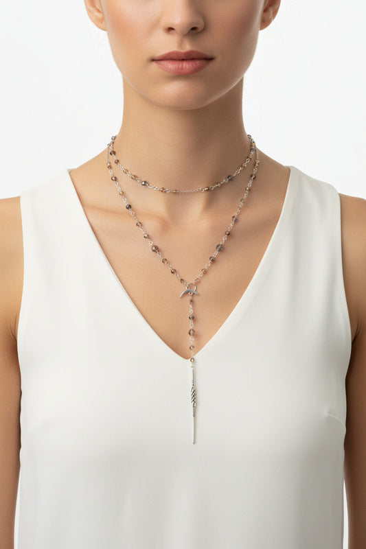 Chan Luu Dagger Rosary Necklace- Gazelle Fashion and Style