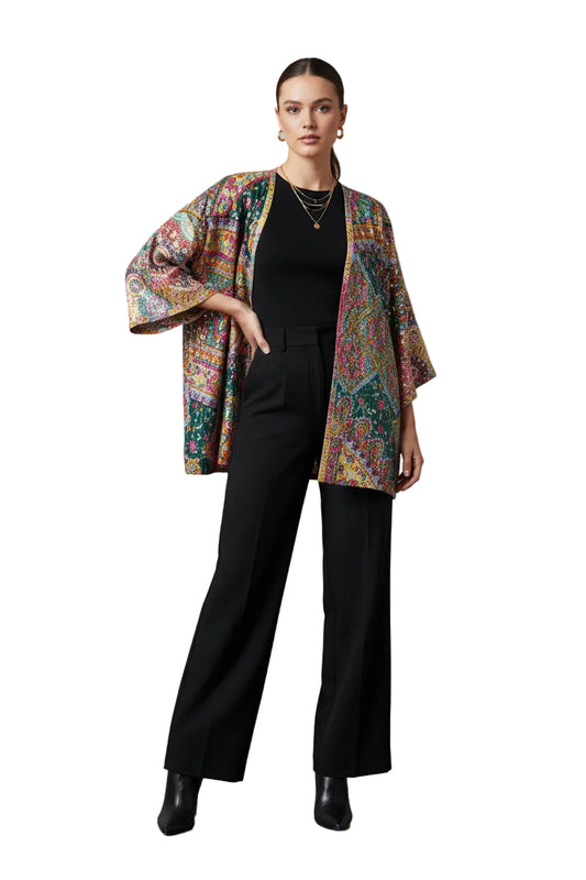 Johnny Was Bomi Sequin Kimono-TOPS-Gazelle Fashion and Style
