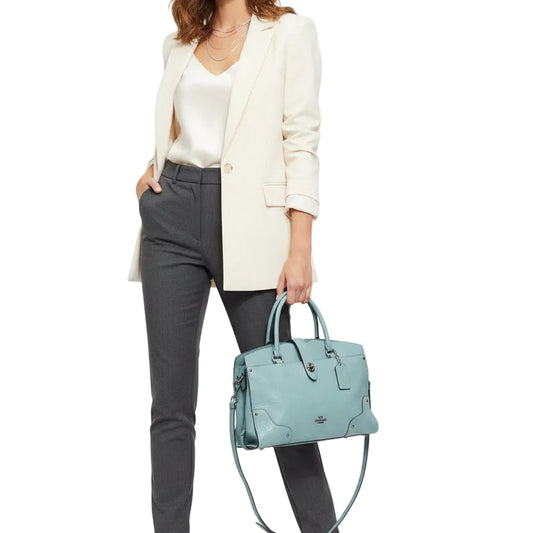 Coach Mercer 30 Satchel Bag $125-HANDBAGS-light blue-excellent-Gazelle Fashion and Style