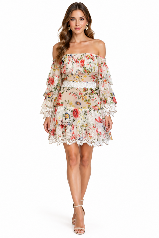 Alice + Olivia Floral Mini Dress- Gazelle Fashion and Style