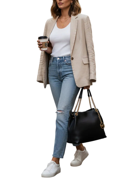 Michael Kors Black Shoulder Bag-HANDBAGS-Gazelle Fashion and Style
