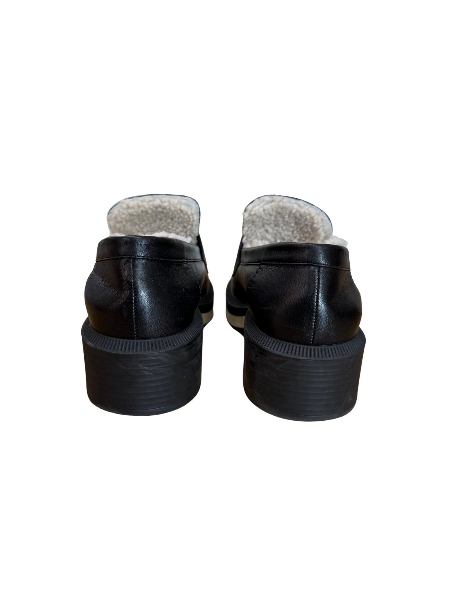 Chanel Lambskin Shearling Quilted CC Turnlock Loafer
