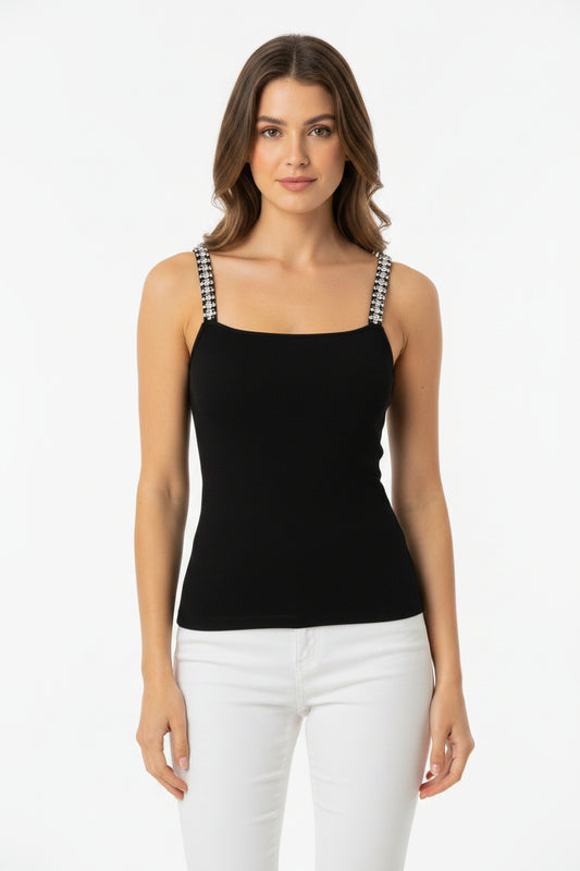 Alice + Olivia Drina Embellished Tank-TOPS-Gazelle Fashion and Style