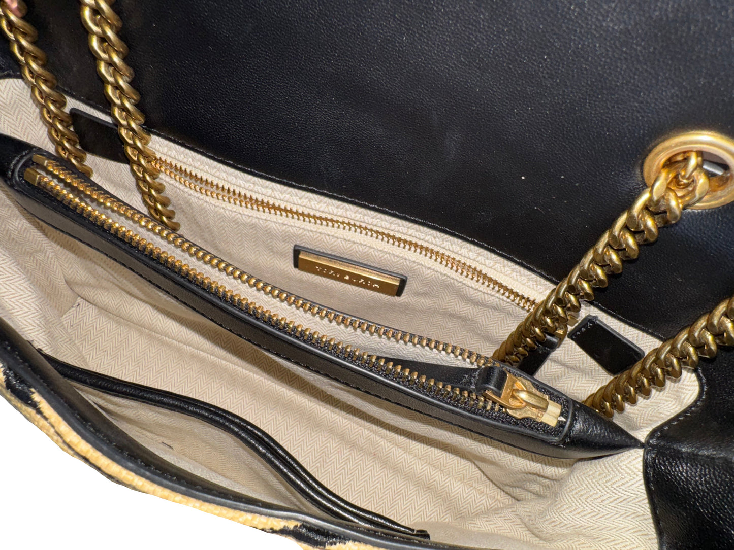 Tory Burch Kira Chevron Straw Bag- Gazelle Fashion and Style