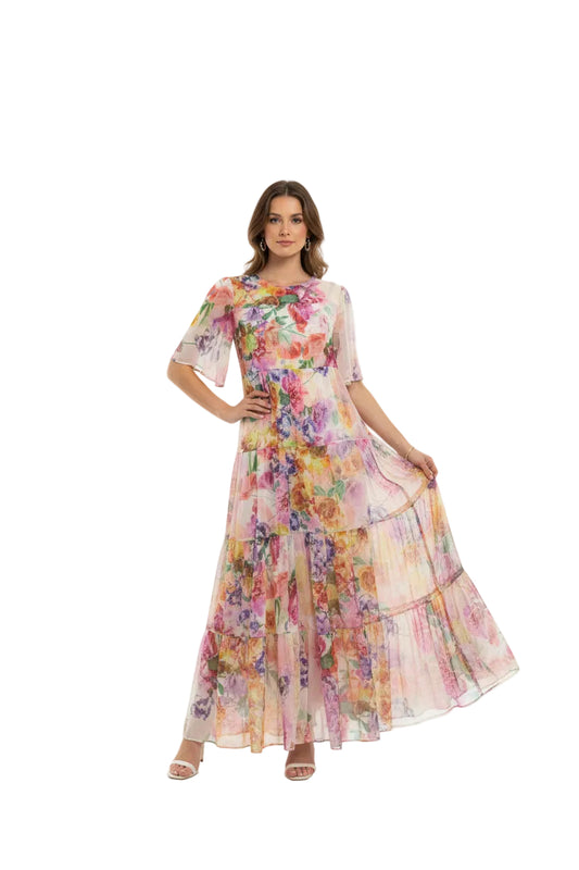 Johnny Was Floral Maxi Dress-DRESS-XS-Multicolor-Good-Gazelle Fashion and Style