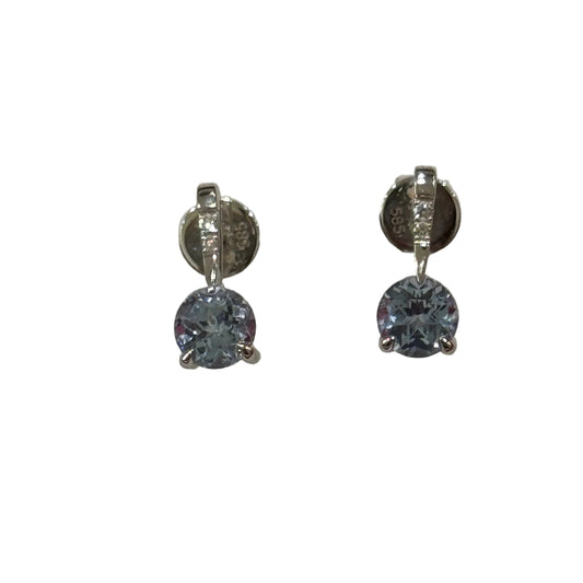 Chatham 14K White Gold Aqua Earrings-JEWELRY-Gazelle Fashion and Style