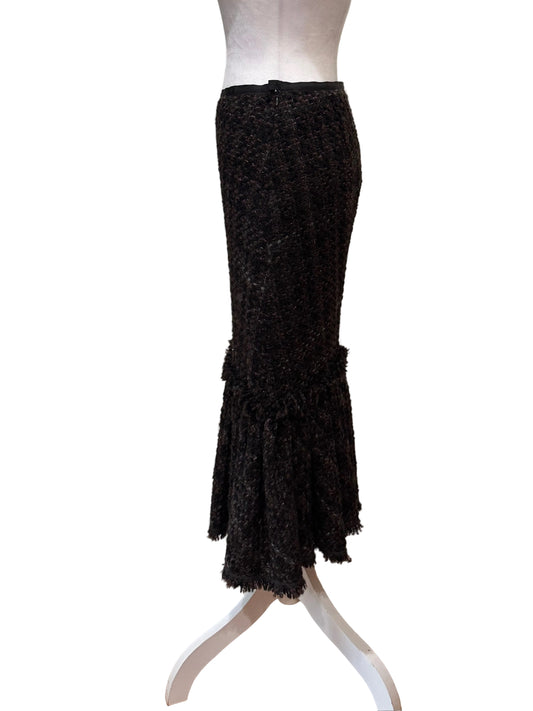 Easton Pearson Black Tweed Skirt-SKIRT-Gazelle Fashion and Style