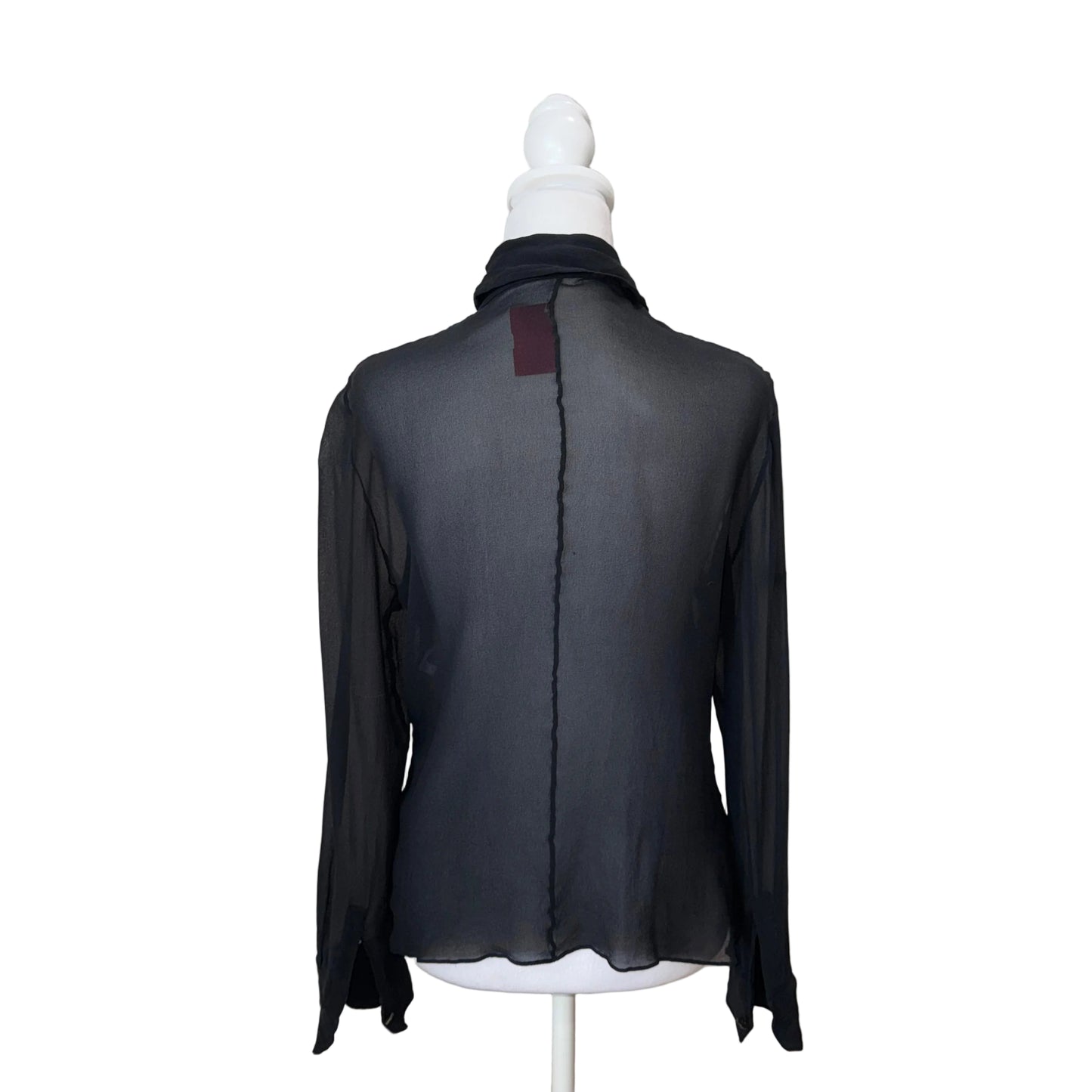 Valentino Silk Sheer Button Up-TOPS-Gazelle Fashion and Style