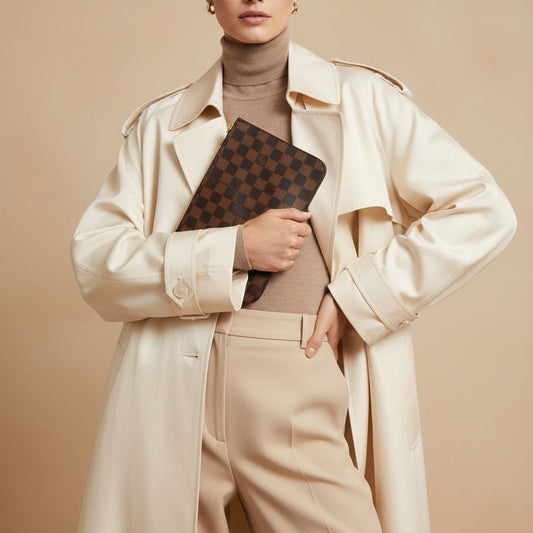 Louis Vuitton Damier Ebene Clutch-CLUTCH-Gazelle Fashion and Style