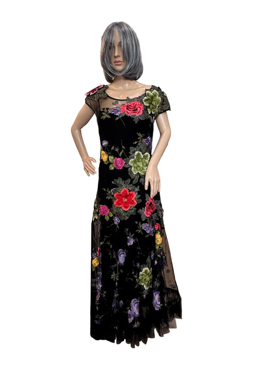 Black and floral Basix Atmosphere Dress
