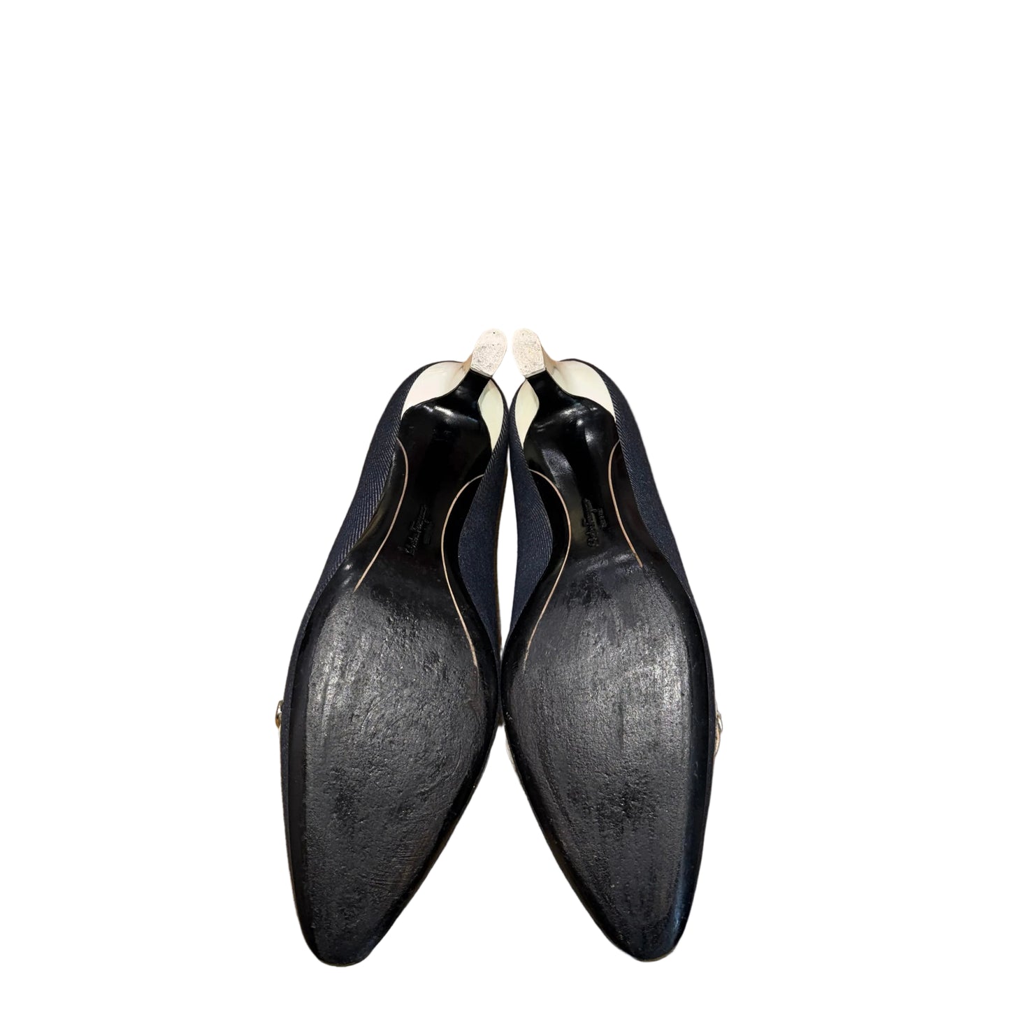 Vintage Ferragamo Denim Loafer Pumps-Gazelle Fashion and Style