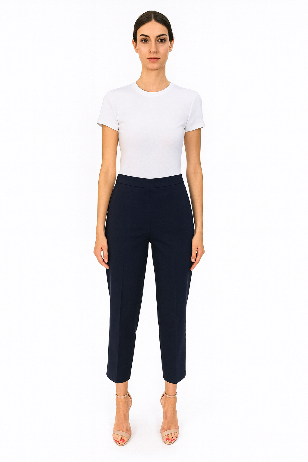 Piazza Sempione Navy Pant-Pants-Gazelle Fashion and Style
