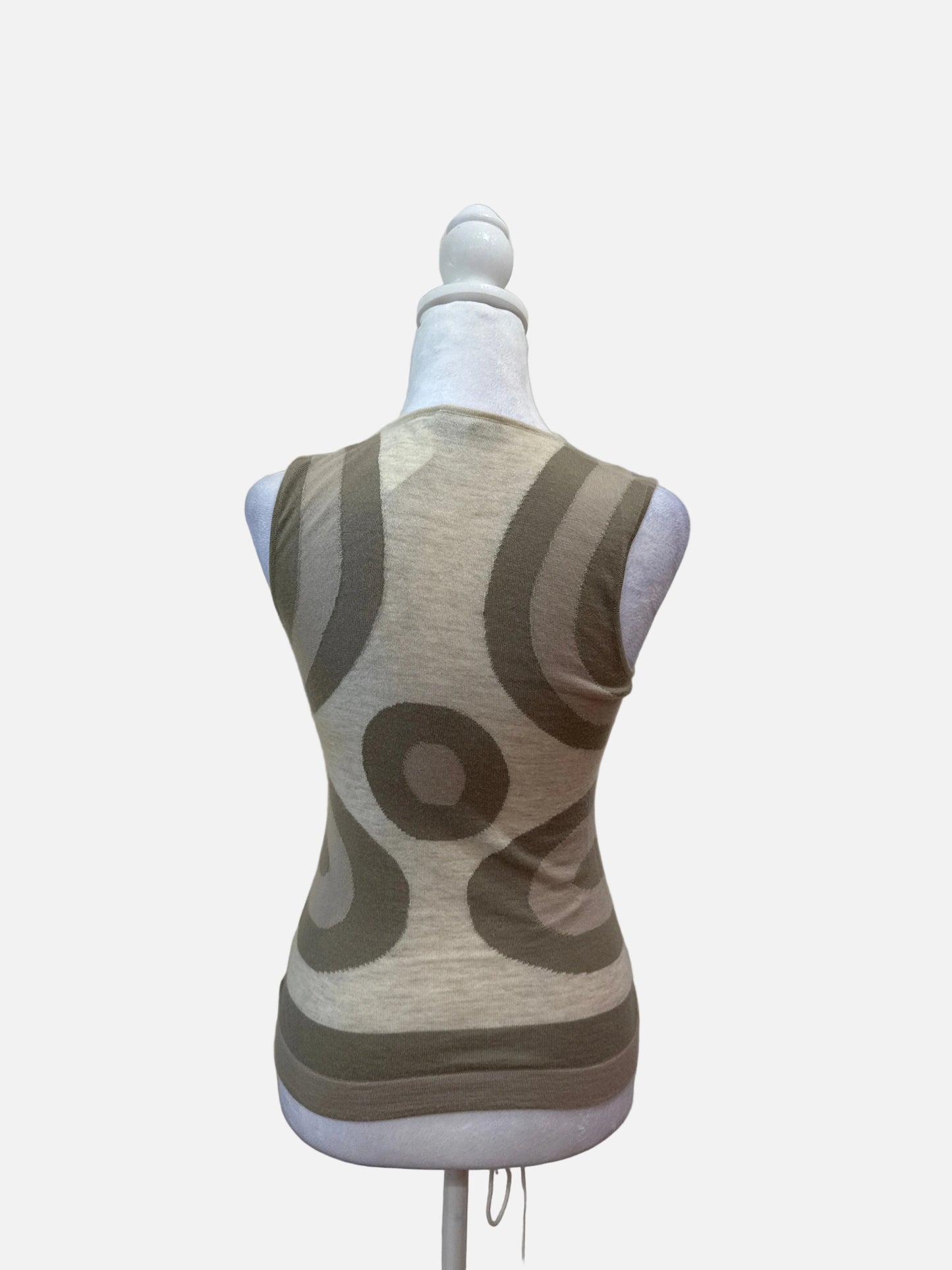 Alexander Brand Beige and Brown Patterned Top