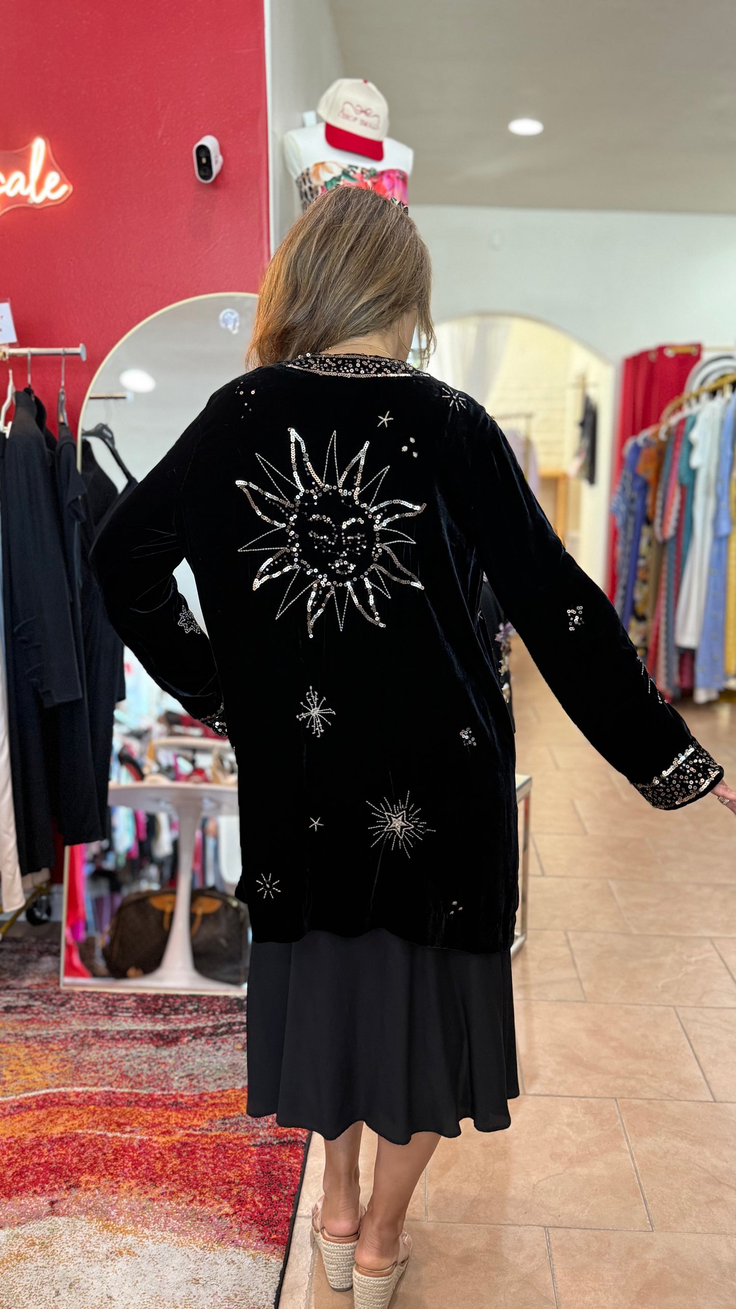 Johnny Was Velvet Duster-jacket-Gazelle Fashion and Style