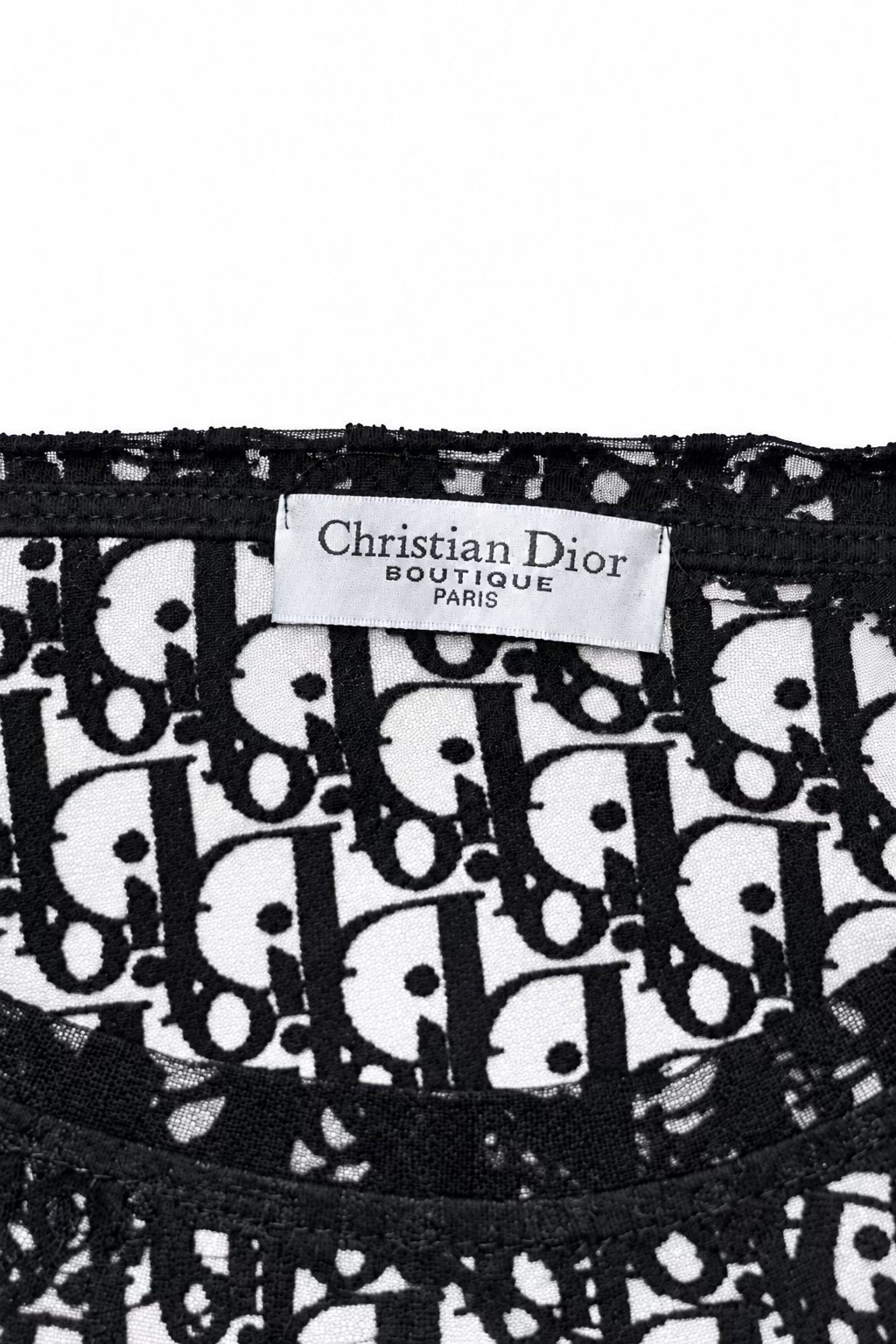 Christian Dior Sheer Monogram Top-TOPS-Gazelle Fashion and Style