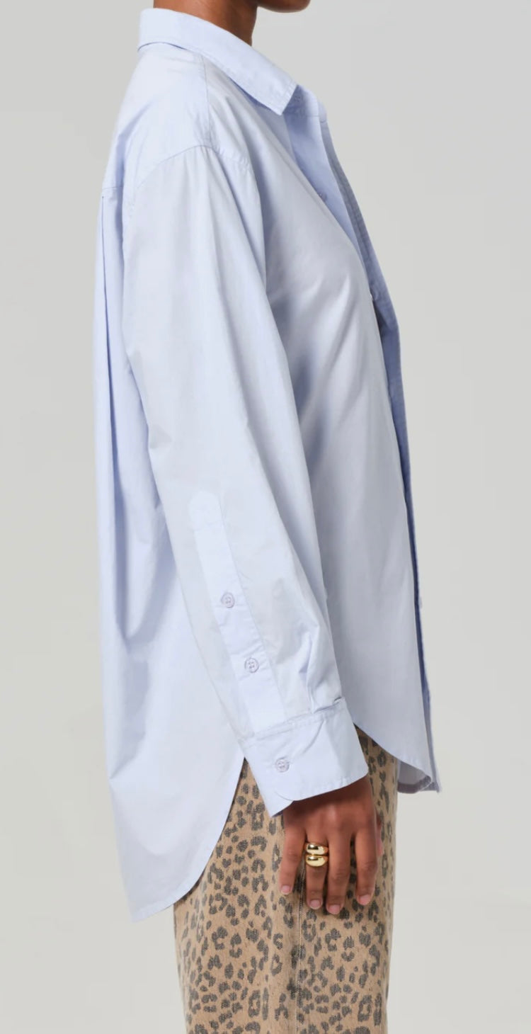 Citizens of Humanity Light Blue Button-Up Shirt-TOPS-Gazelle Fashion and Style