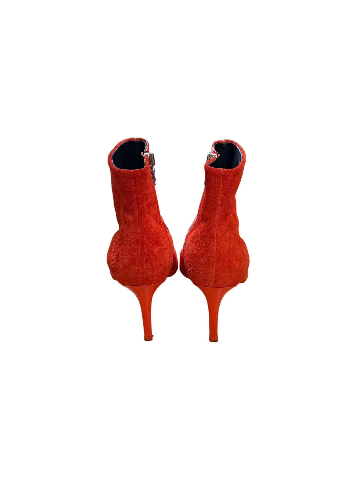 Rag & Bone Orange Suede and Patent Leather Ankle Boots-BOOT-Gazelle Fashion and Style