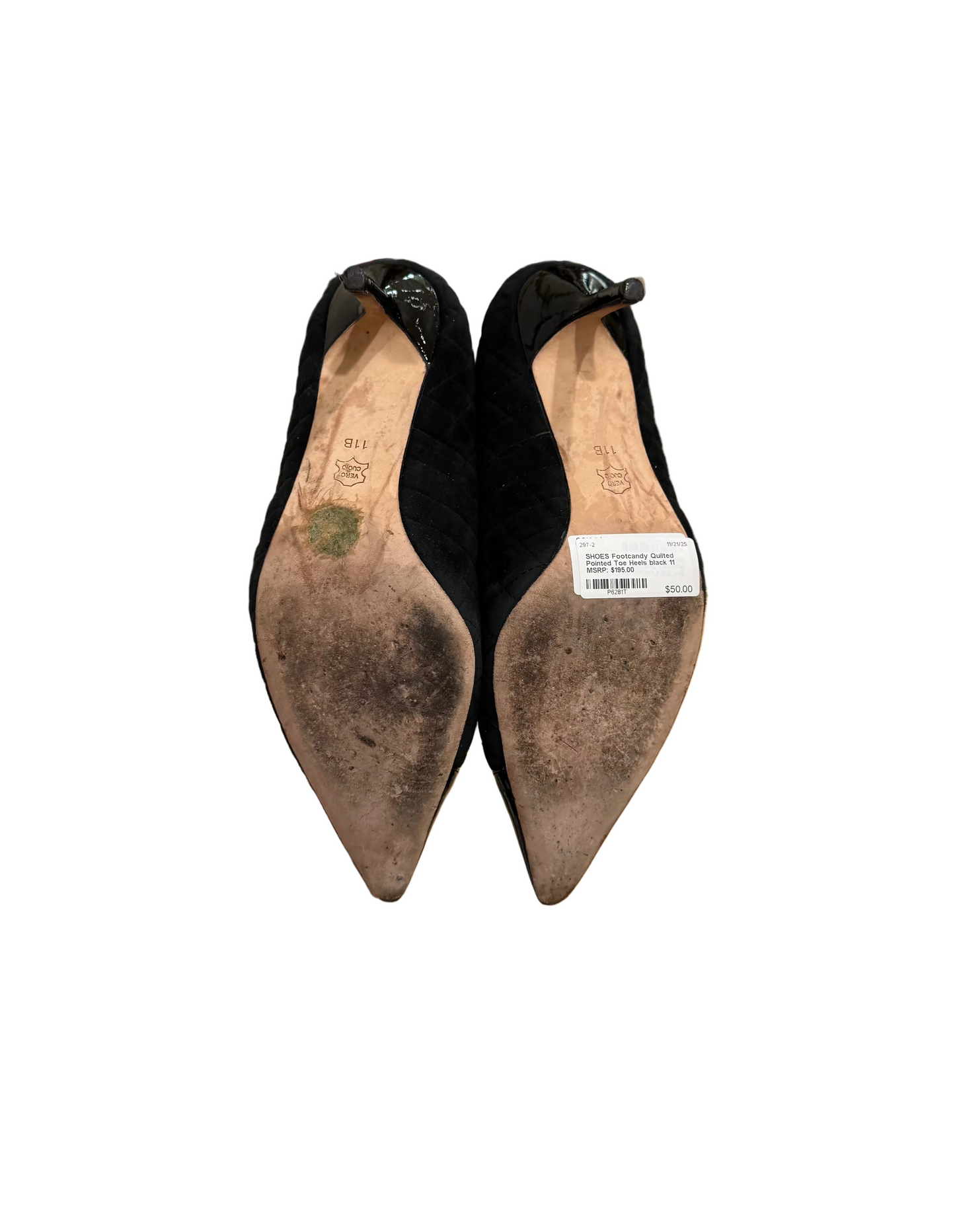 Footcandy Black Quilted Pointed Toe Heels-SHOES-Gazelle Fashion and Style