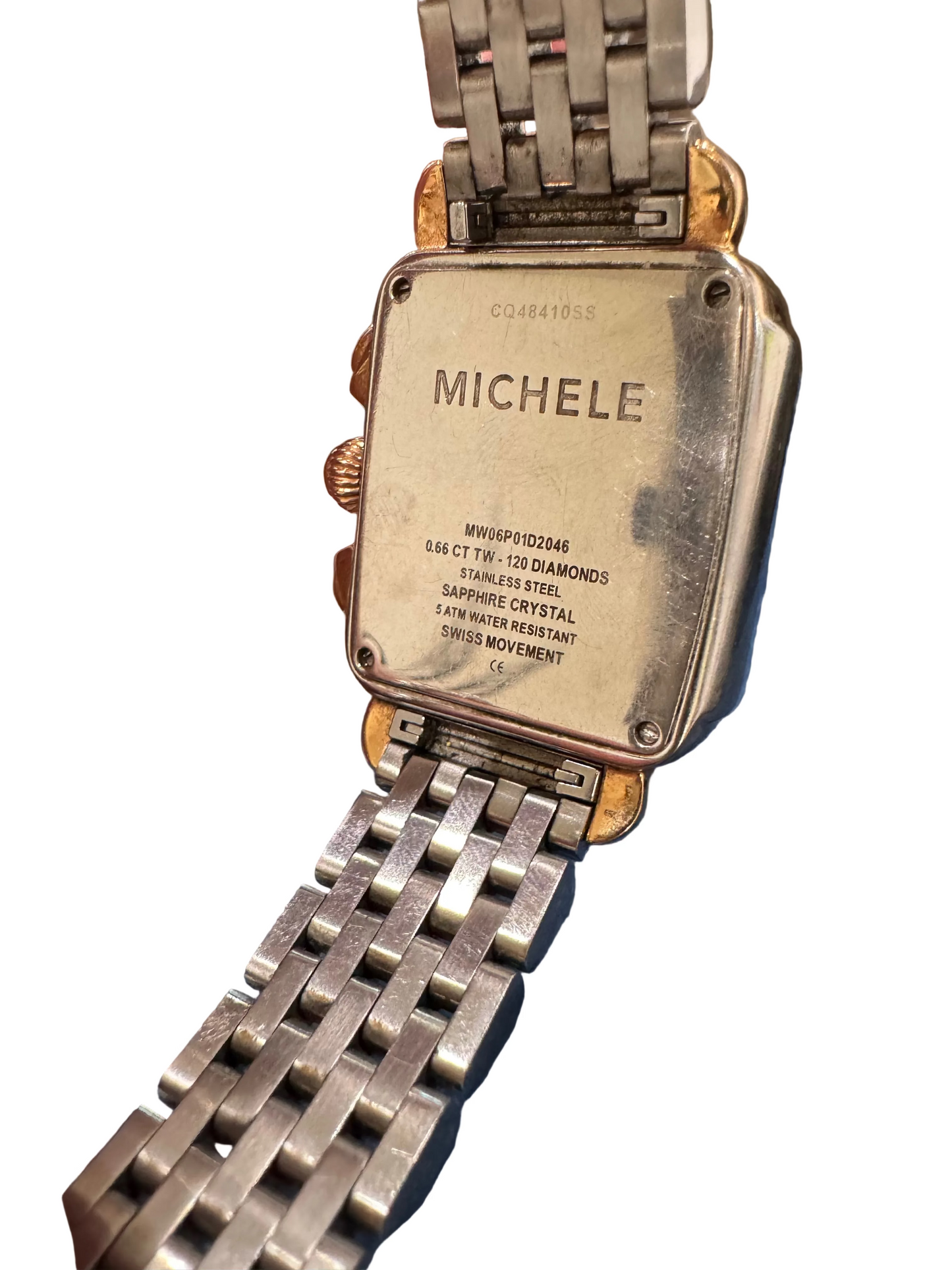 Michelle Two- Tone Rose Gold Diamond Chronograph Watch-WATCH-Gazelle Fashion and Style