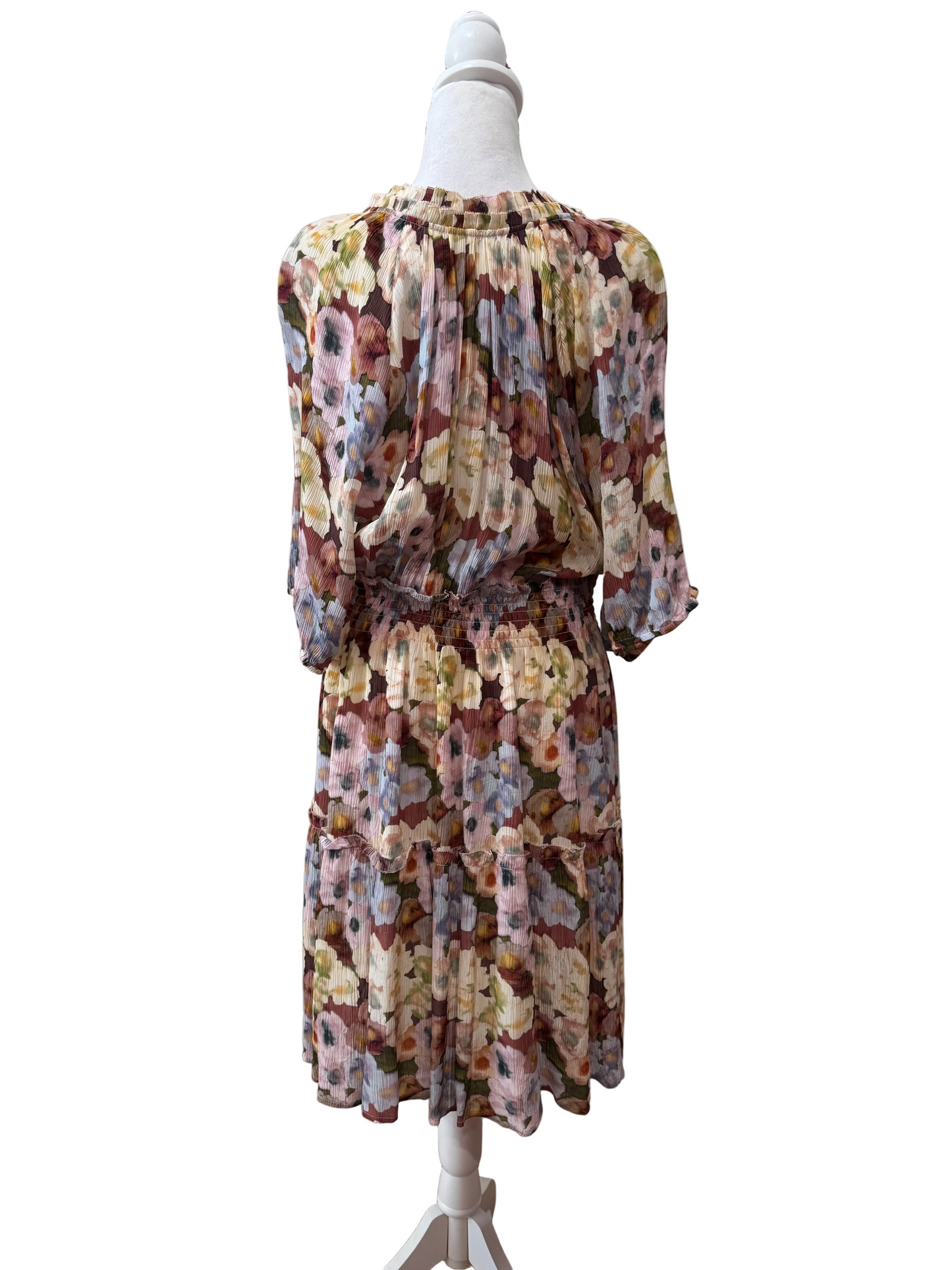 Rails Fiorella Floral Tie Neck Dress-DRESS-Gazelle Fashion and Style