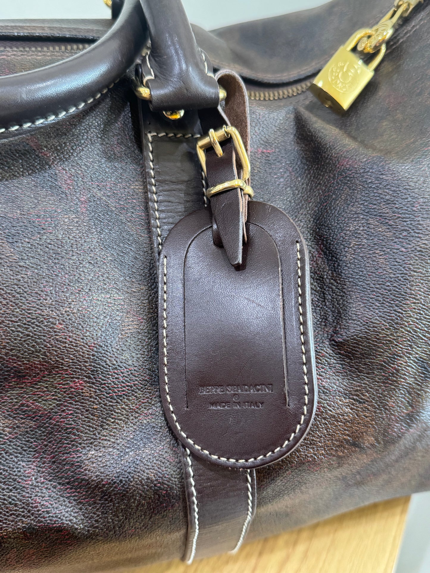Spadacini Italian Leather Travel Duffel