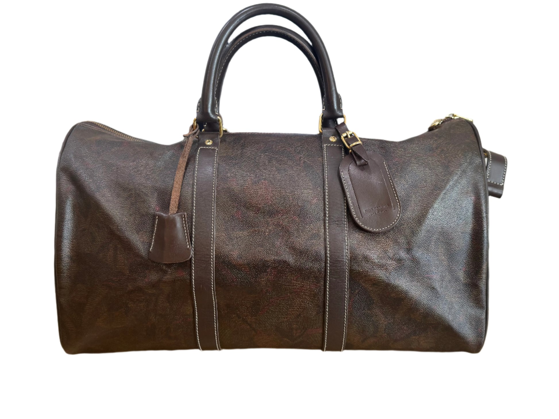Spadacini Italian Leather Travel Duffel-Bags-Gazelle Fashion and Style