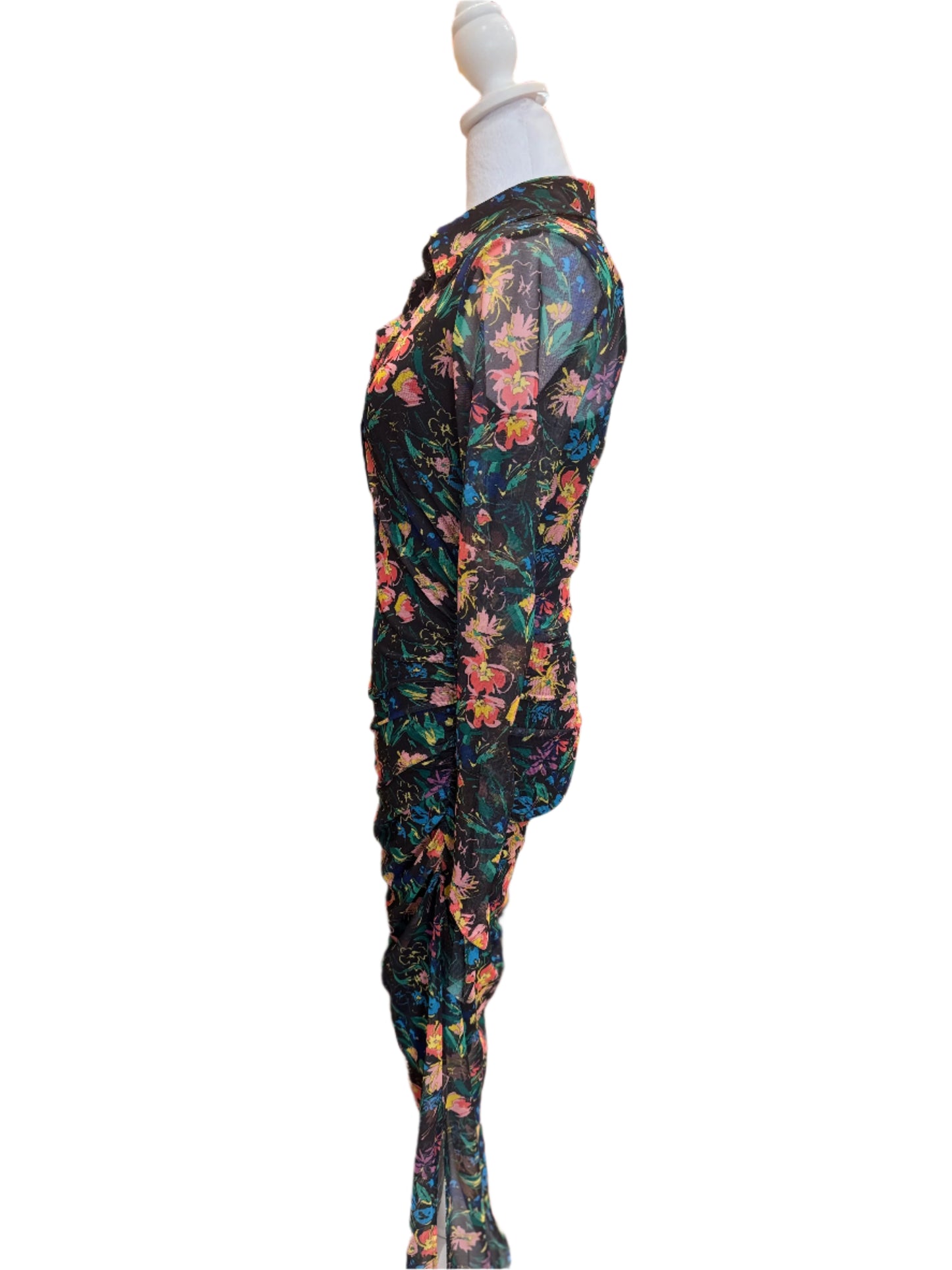 Ted Baker London Sheer Floral Mesh Maxi Dress