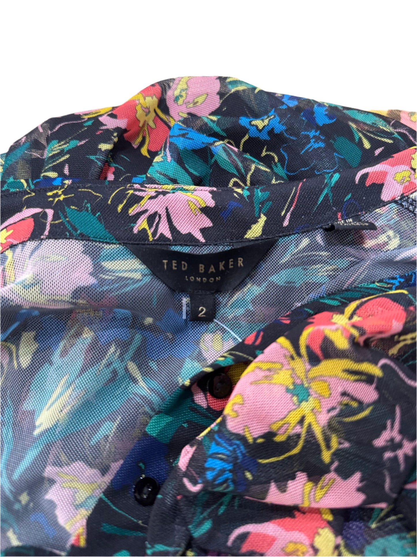 Ted Baker London Sheer Floral Mesh Maxi Dress