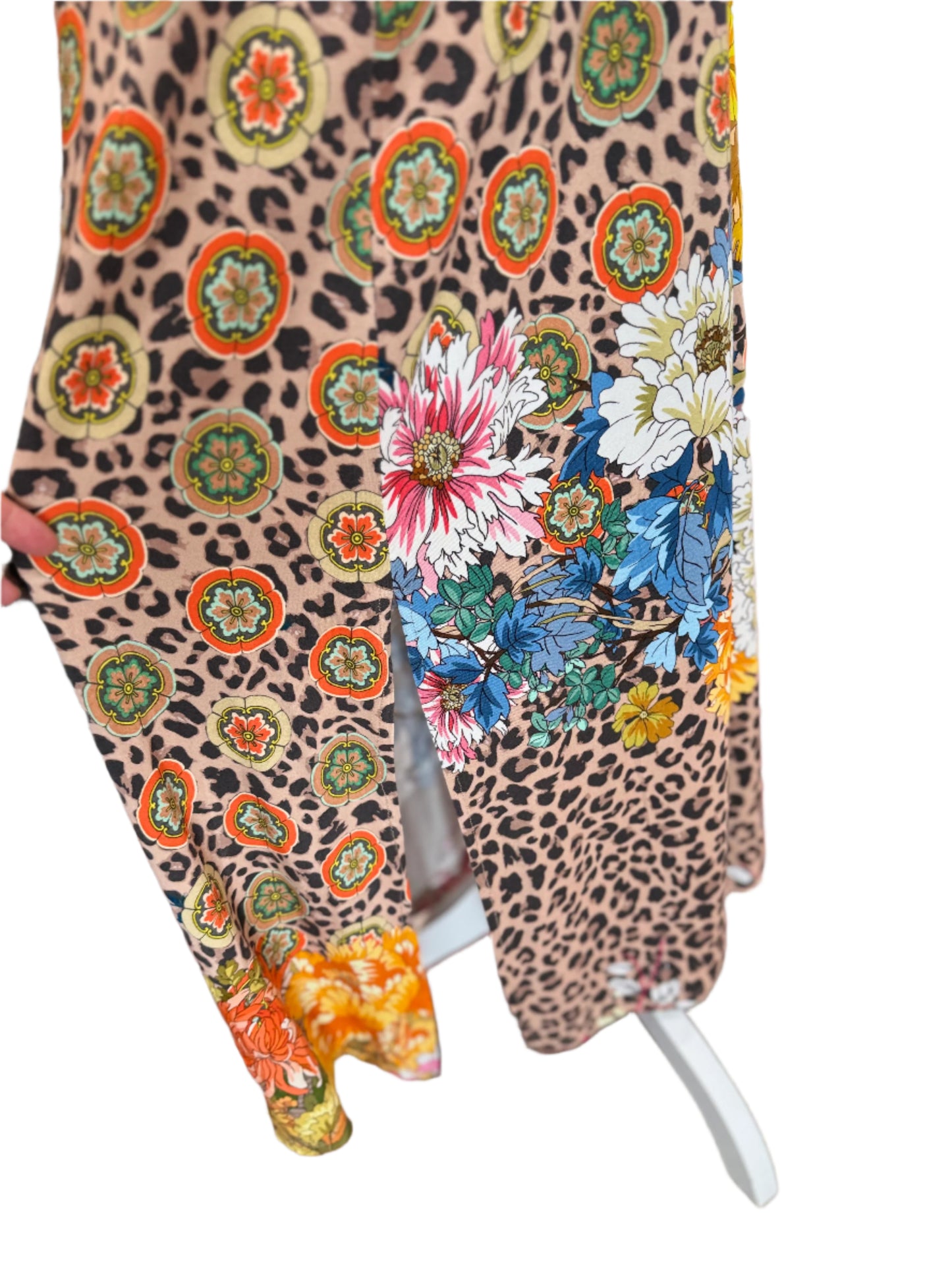 Johnny Was Leopard & Floral Print Maxi Dress