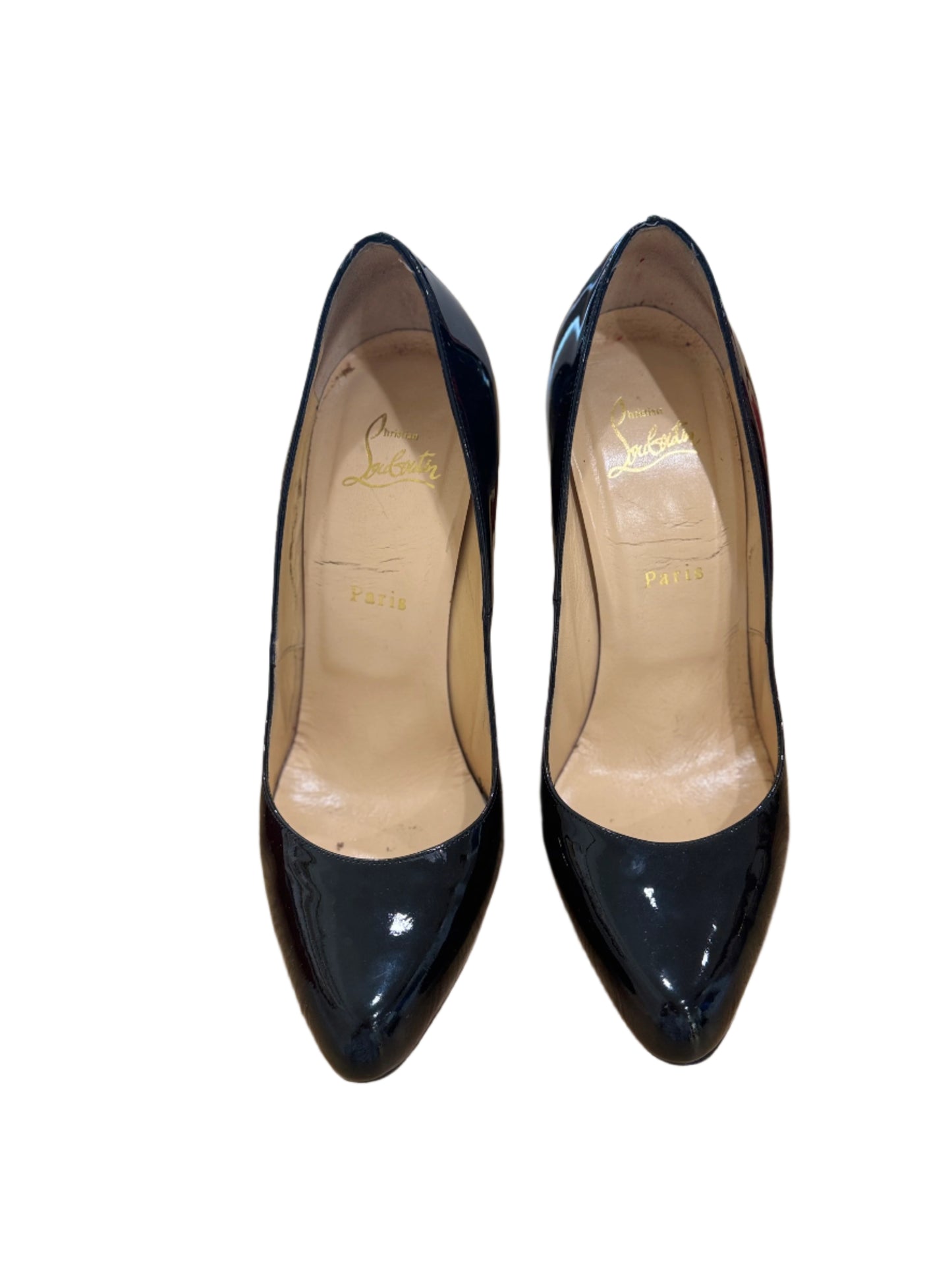 Christian Louboutin Black Patent Leather Pumps – Size 39.5