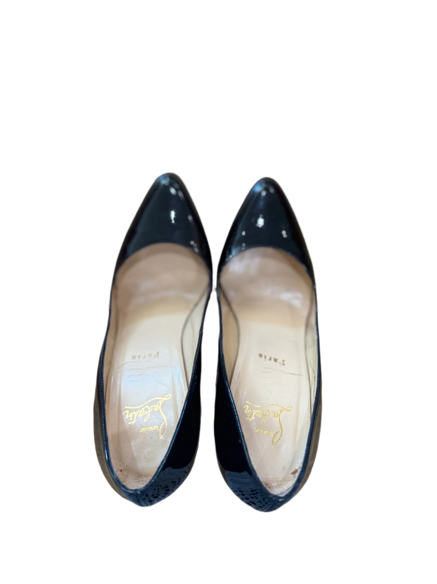 Christian Louboutin Black Patent Leather Pumps – Size 39.5