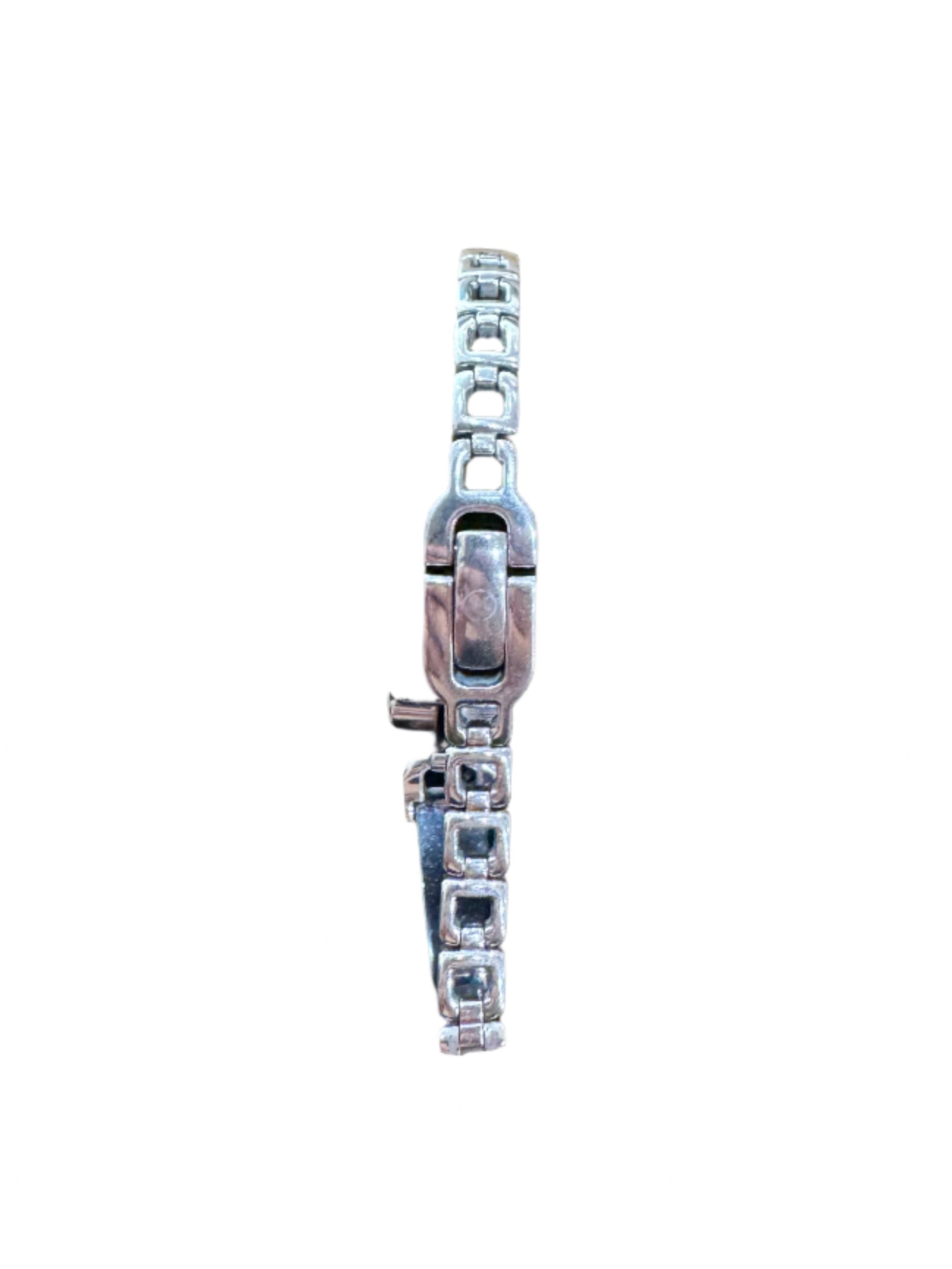 Movado Stainless Steel Rectangle Link Watch-Watches-Gazelle Fashion and Style