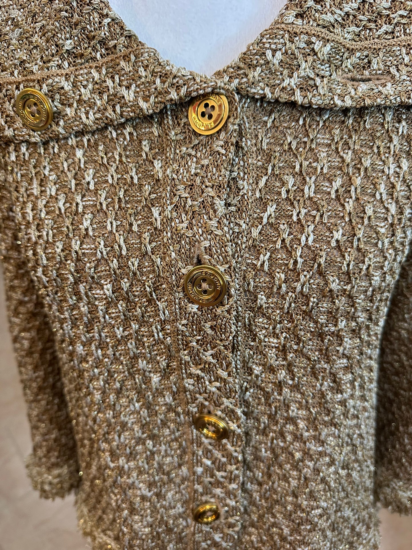 St. John Metallic Knit Jacket