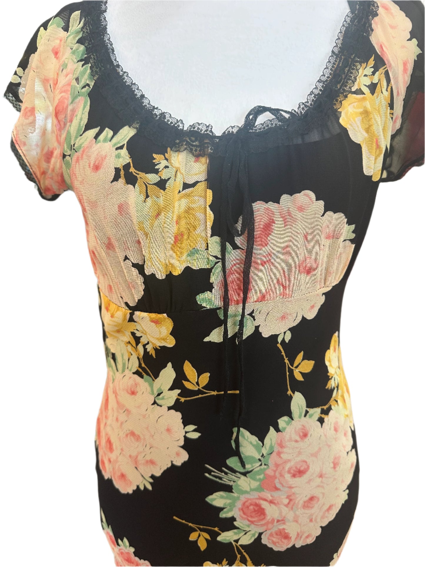 Vintage Betsey Johnson Floral Maxi Dress
