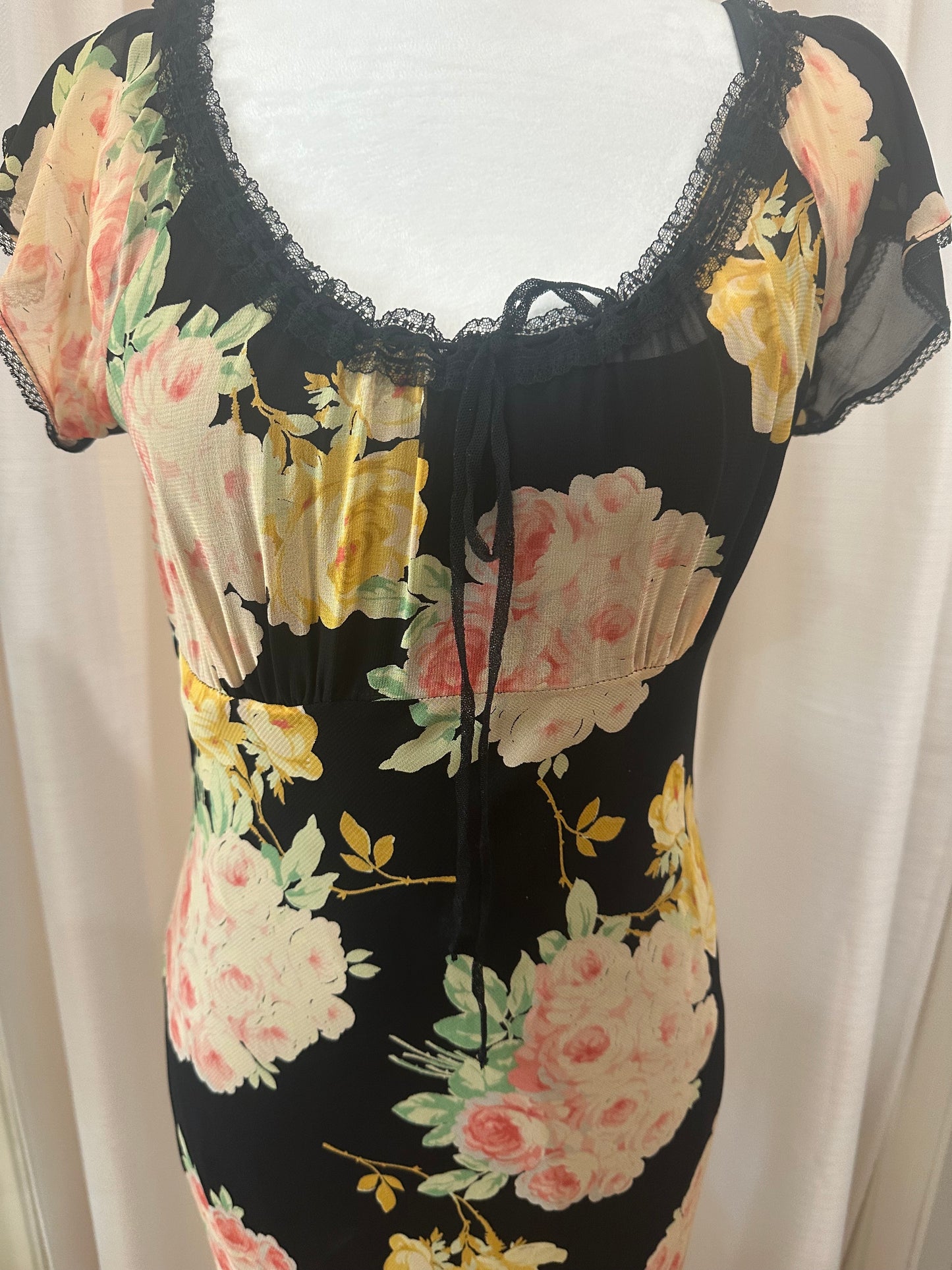 Vintage Betsey Johnson Floral Maxi Dress