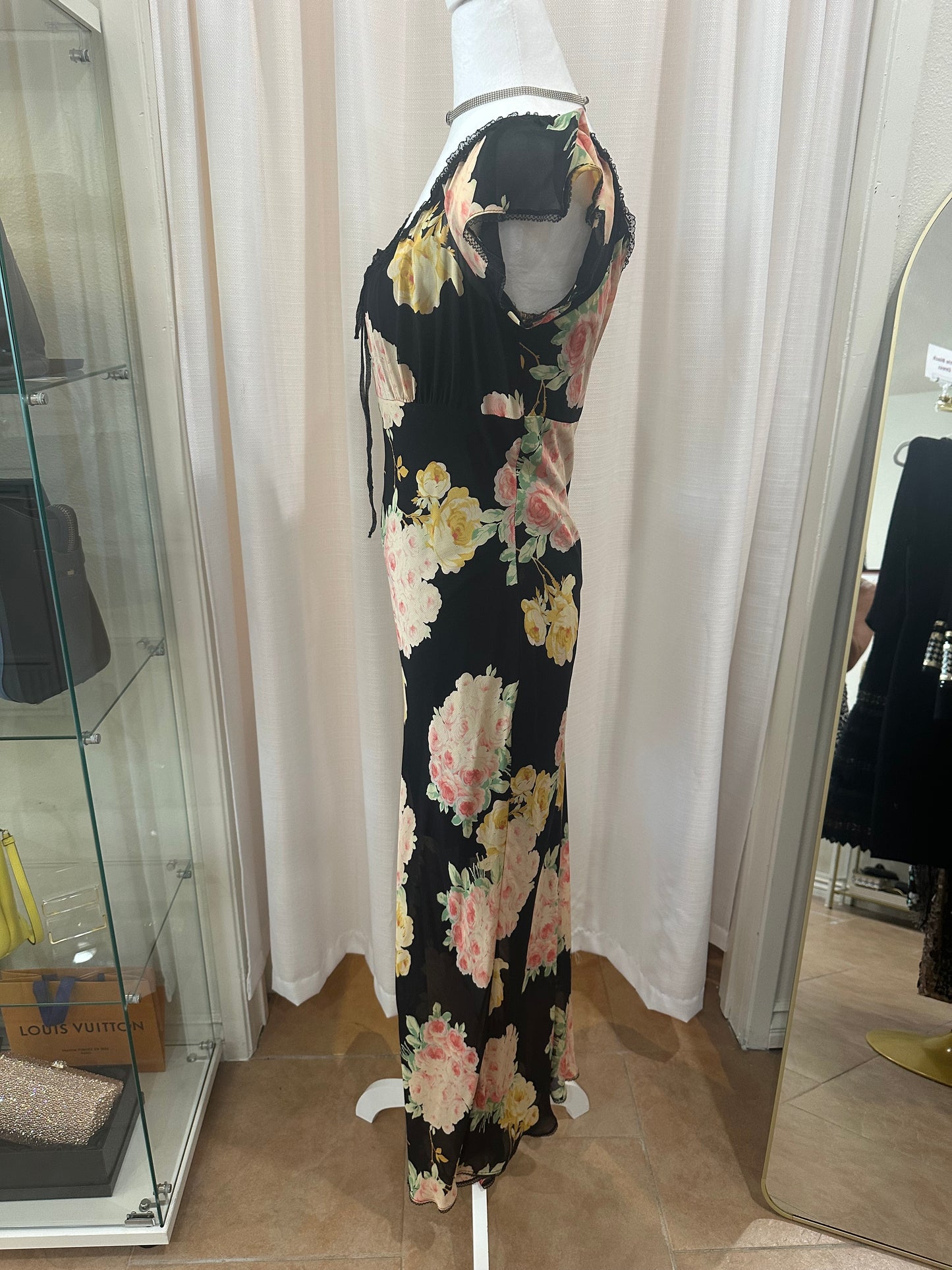 Vintage Betsey Johnson Floral Maxi Dress