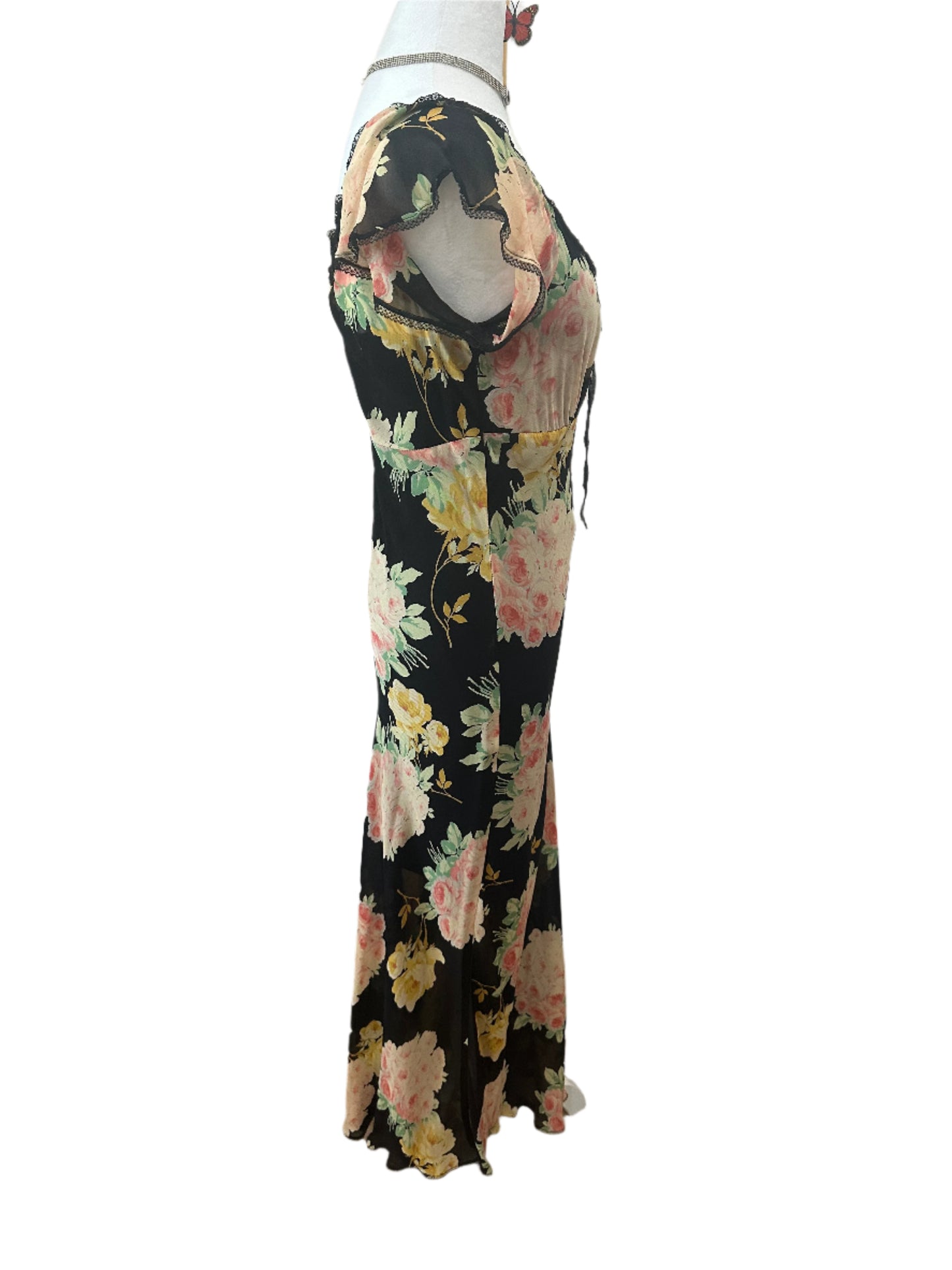 Vintage Betsey Johnson Floral Maxi Dress