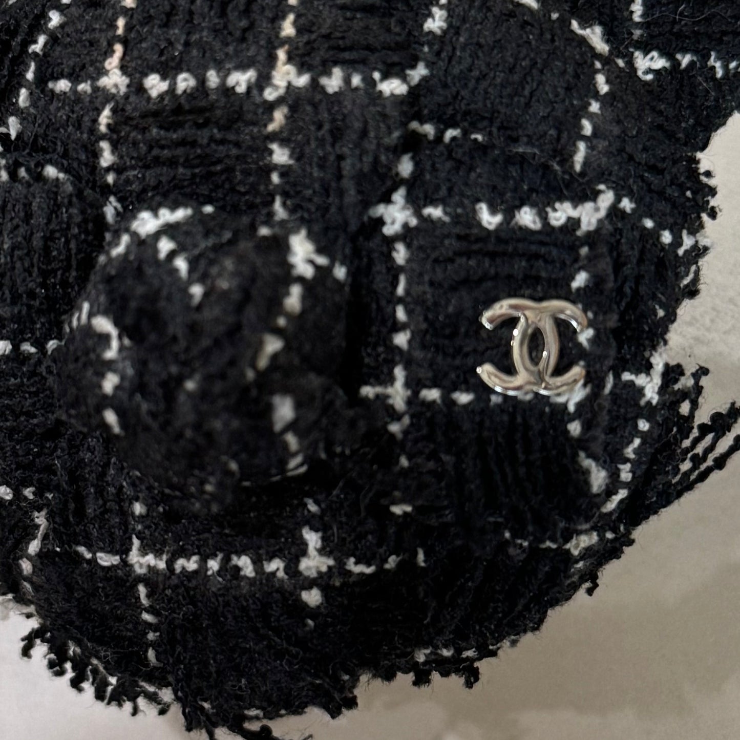 Chanel Tweed Camellia Sandals