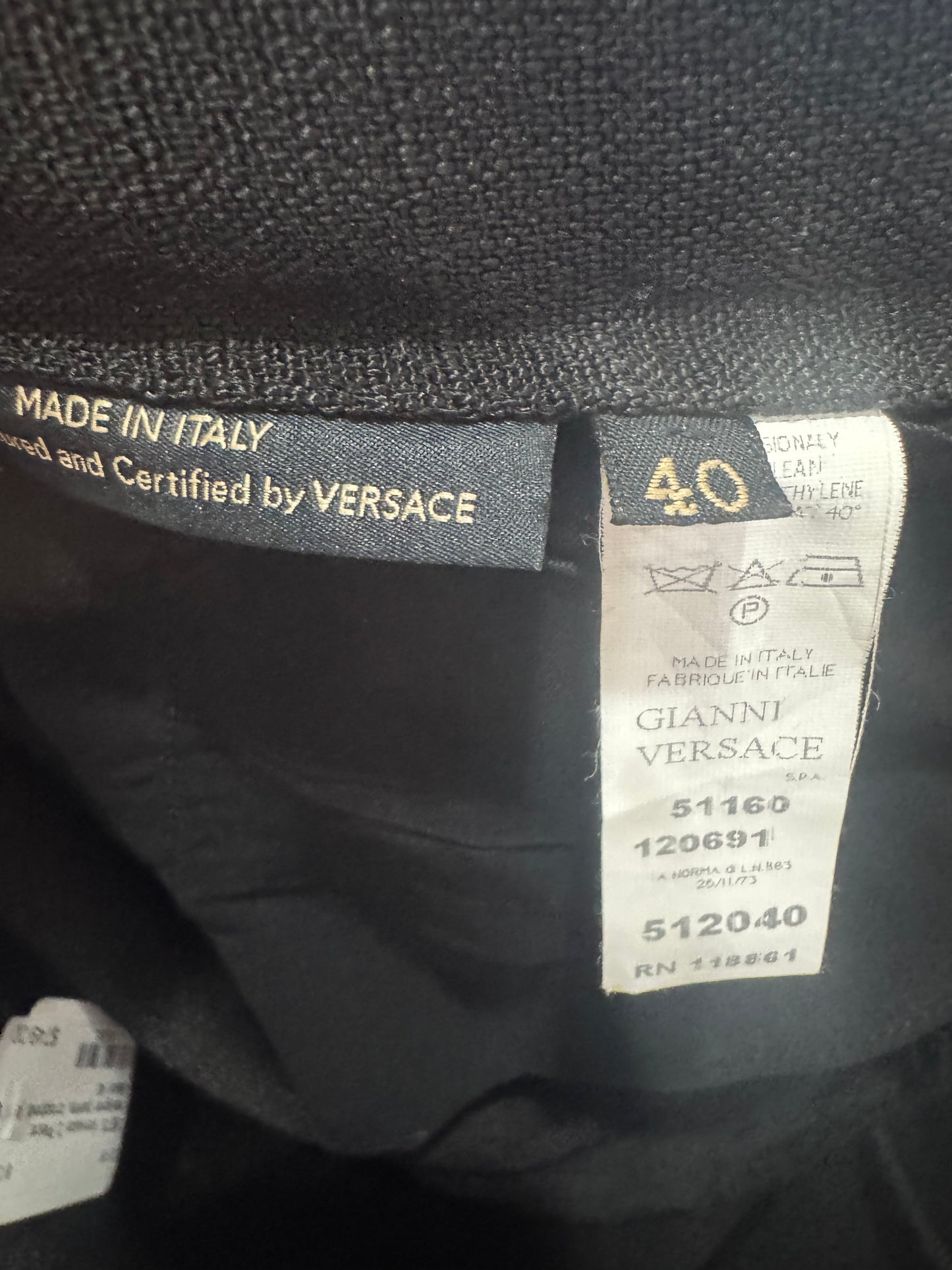 Versace Structured Wool Pantsuit