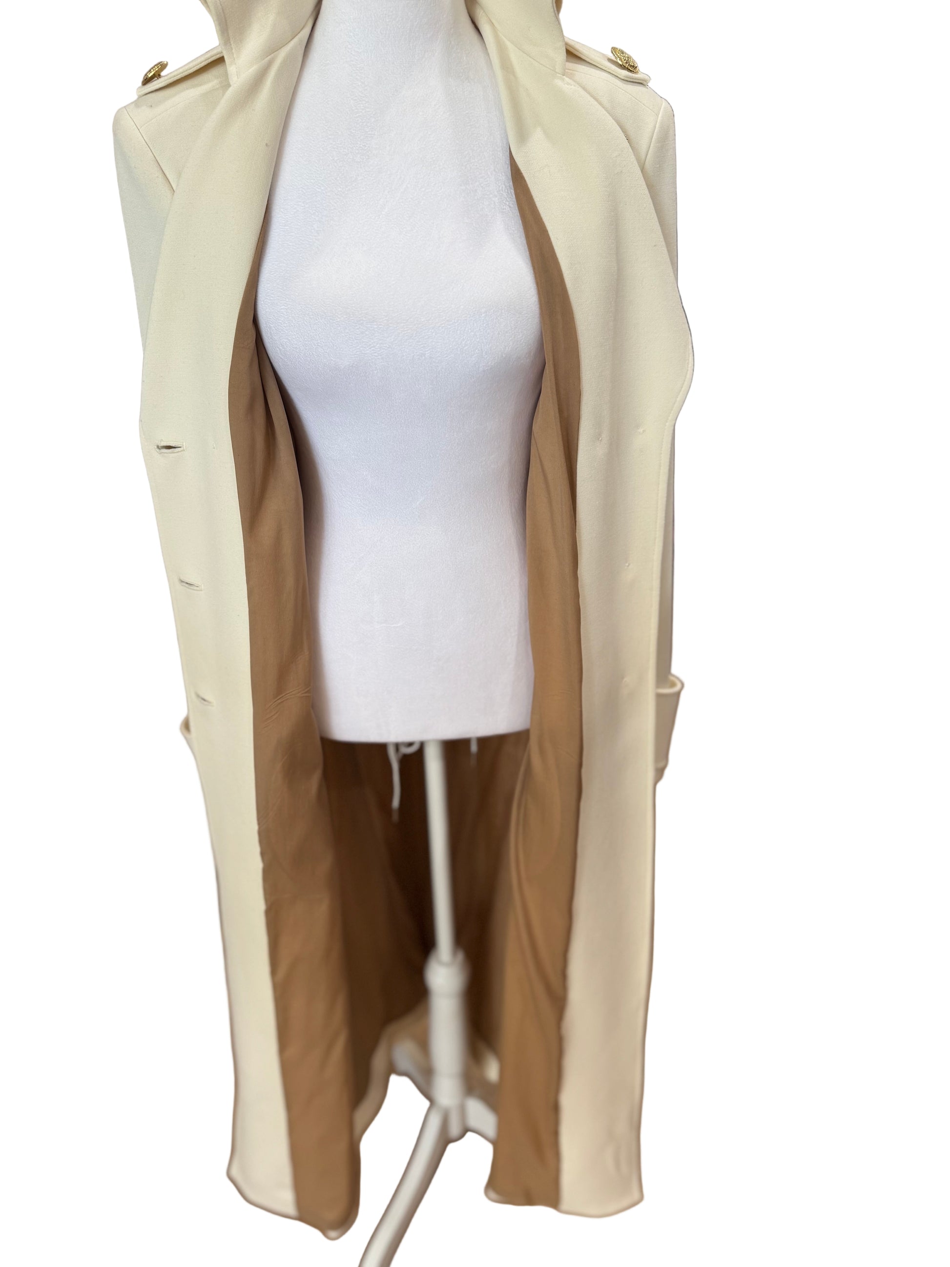 Babylon Military-Inspired Longline Coat- Size 46-jacket-Gazelle Fashion and Style