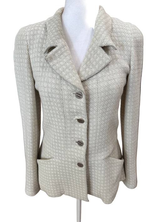 Chanel Wool Blend Jacket- Size 36-Blazer-Gazelle Fashion and Style