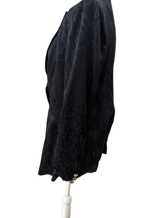 Babylon V Les Femmes Black Jacquard Blazer $189-Blazer-Gazelle Fashion and Style