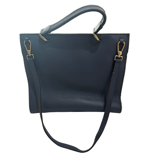 Furla Blue Leather Satchel $245-Bags-Gazelle Fashion and Style