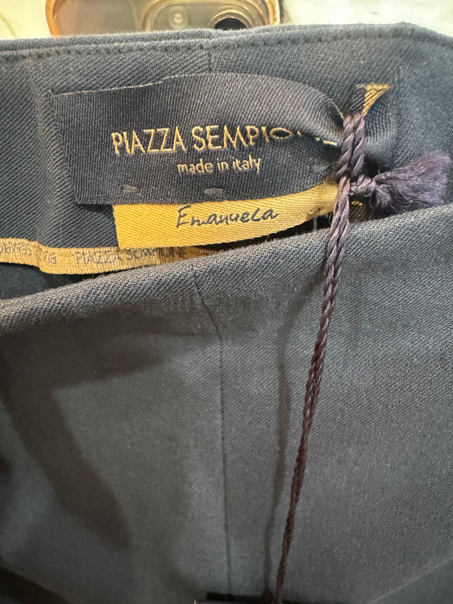 Piazza Sempione Navy Pant-Pants-Gazelle Fashion and Style