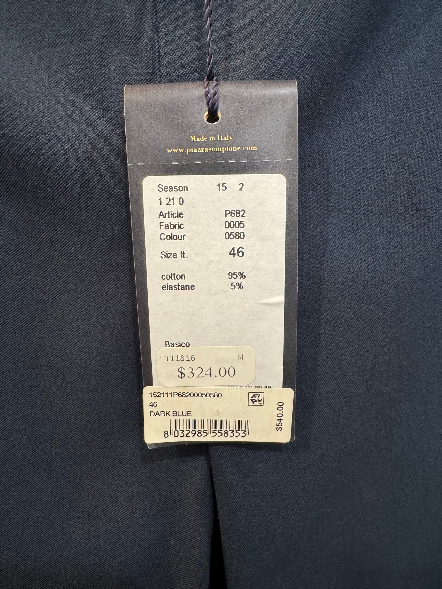 Piazza Sempione Navy Pant-Pants-Gazelle Fashion and Style