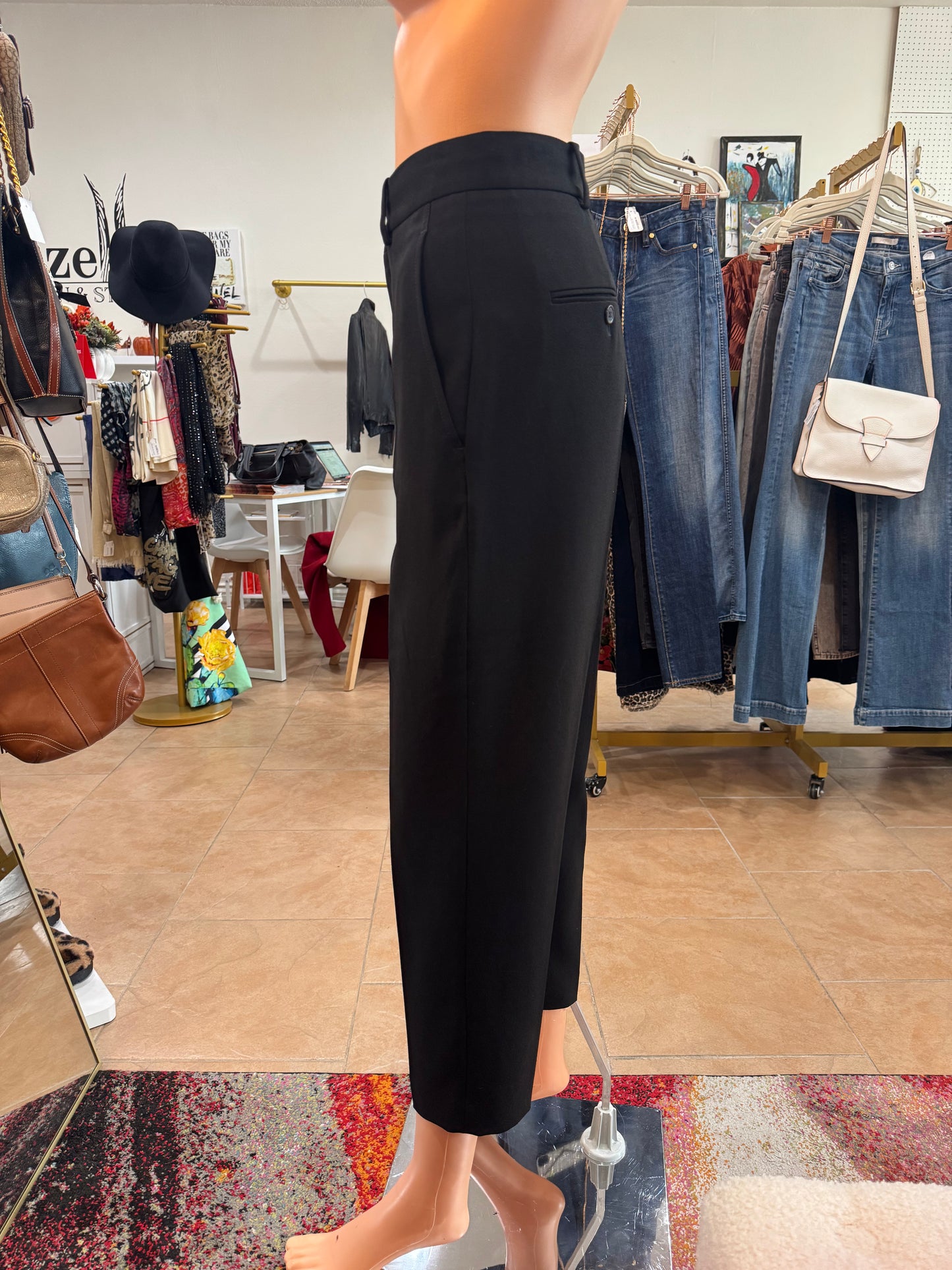 Isabel Marant Black Dress Crop Pant-Pants-Gazelle Fashion and Style