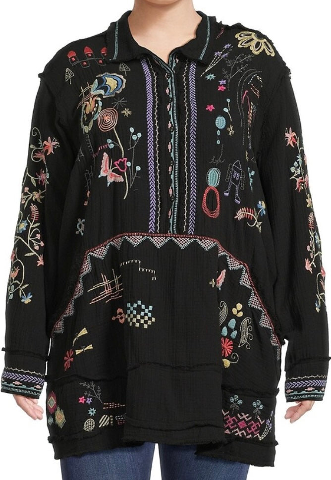 Johnny Was Litzy Tunic Size: S-Tops-Gazelle Fashion and Style